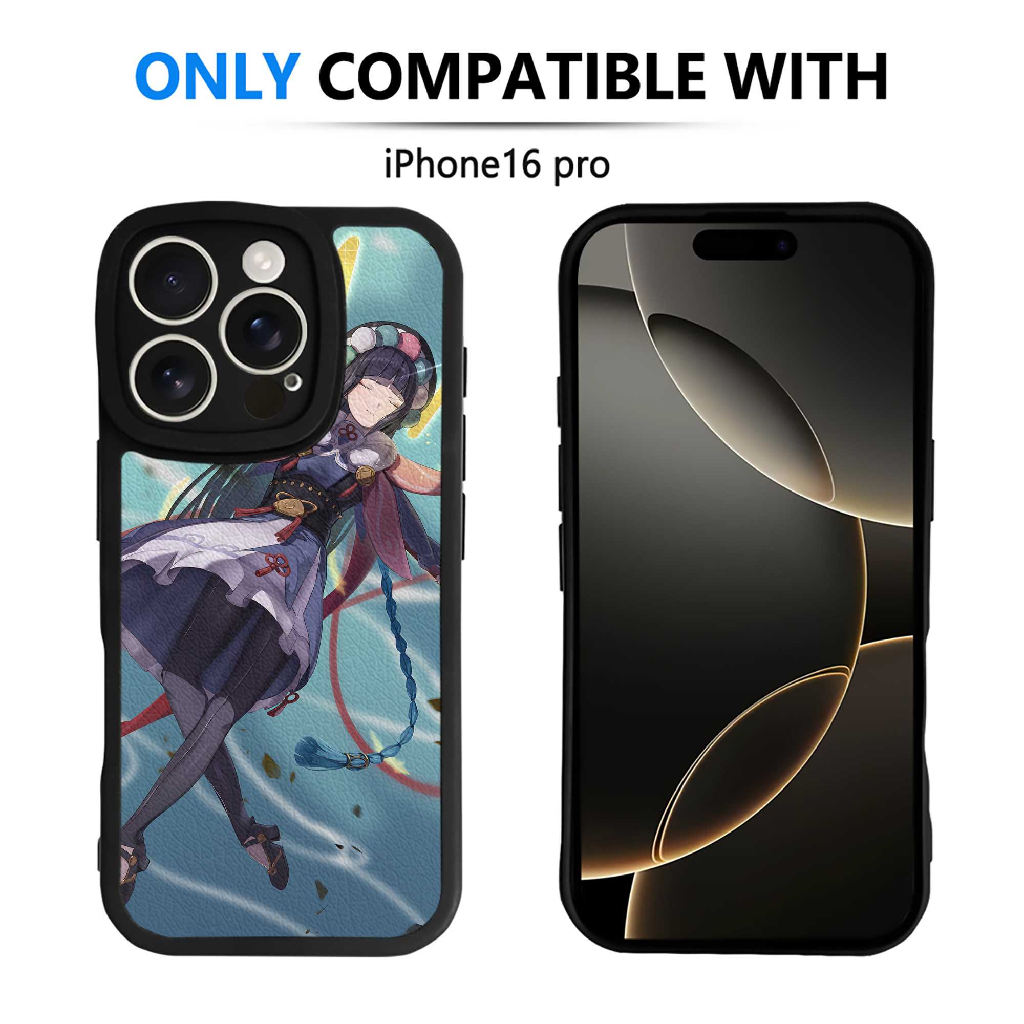 げんし神 genshin 【iPhone 16シリーズ対応】シリコンスマホケース（レザー調） 材質：シリコン